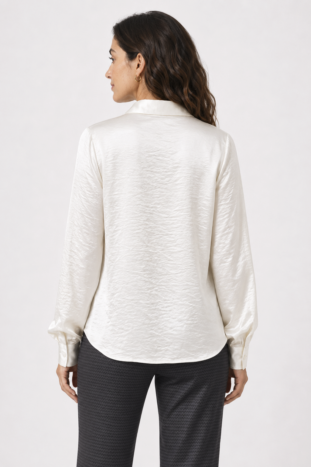 Camisa Pliegue Estefanía Beige