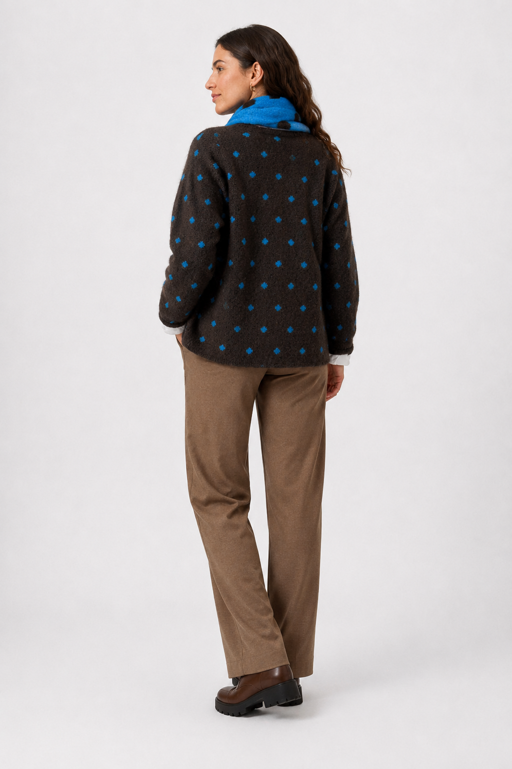Chaqueta Punto Lunar Azul