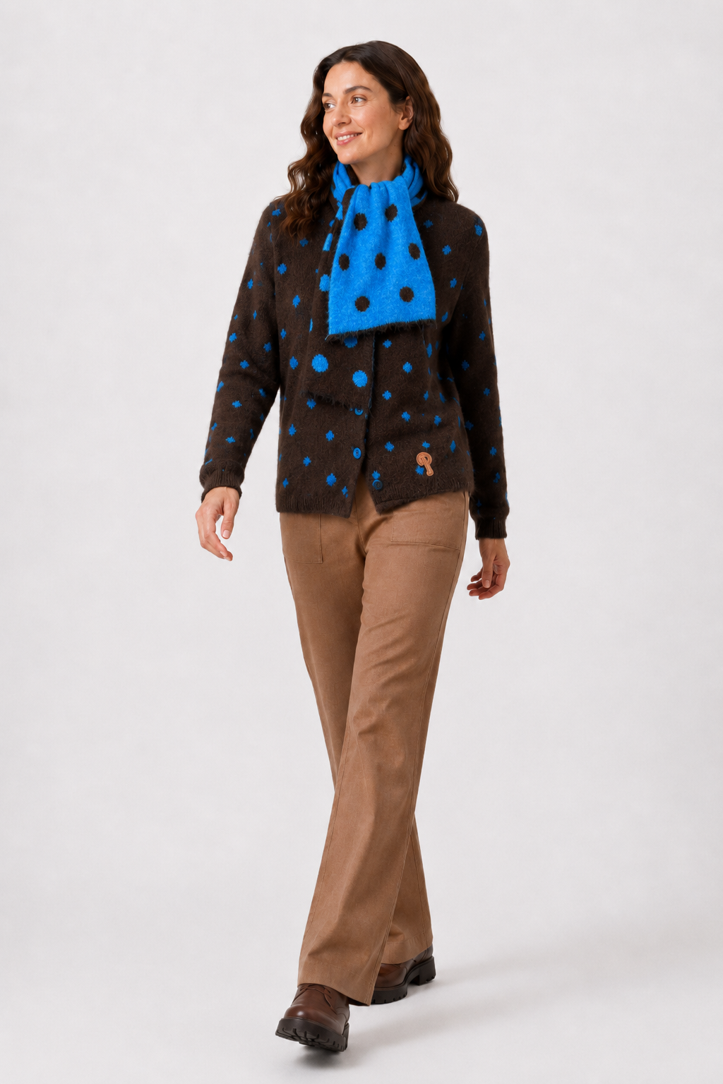 Chaqueta Punto Lunar Azul