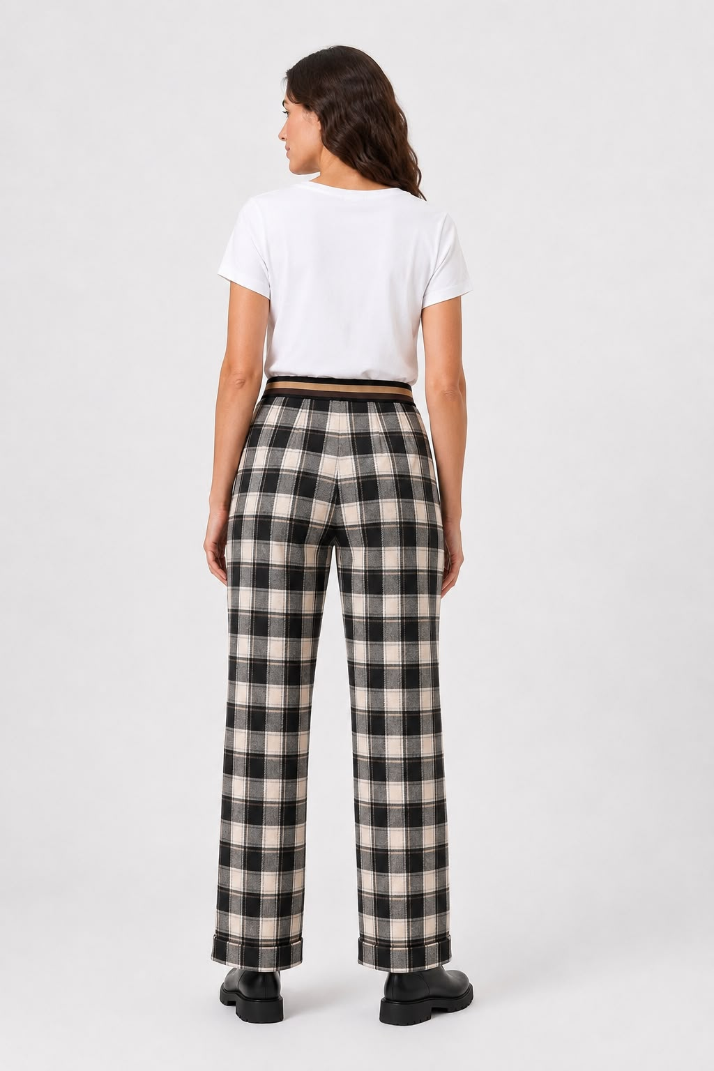 Pantalón Cuadros Medusa Topo