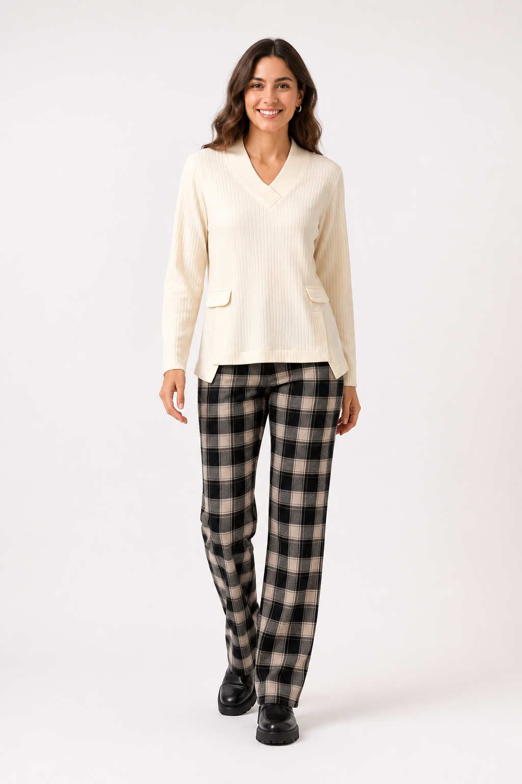 Jersey Canalé Casandra Beige