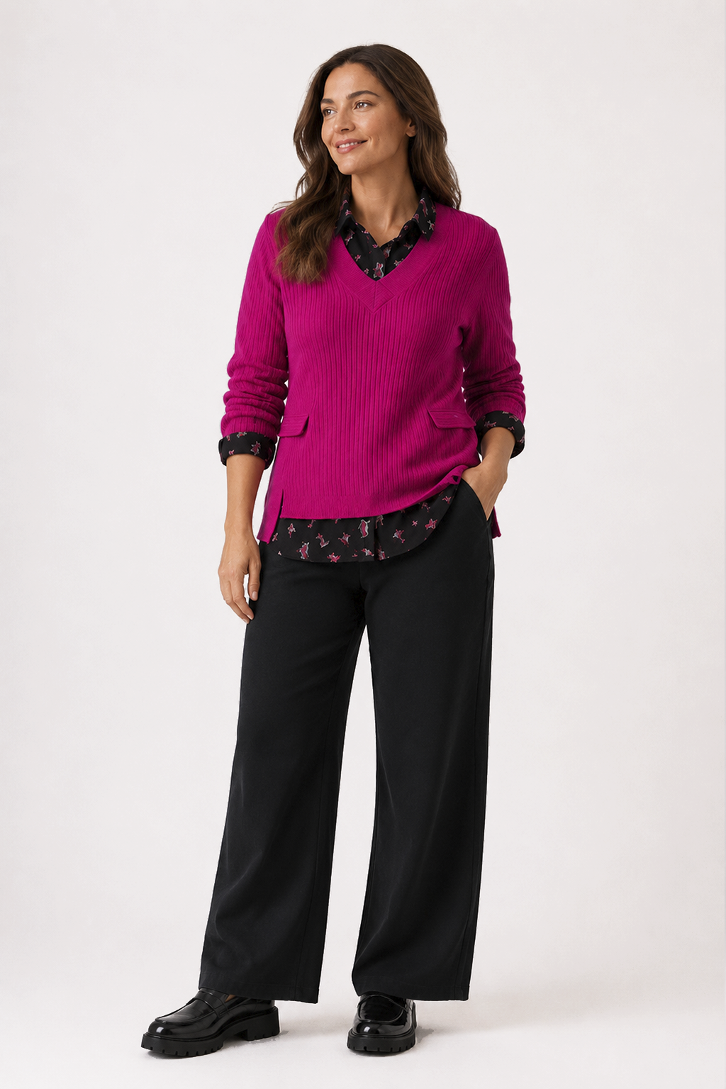 Jersey Canalé Casandra Fucsia