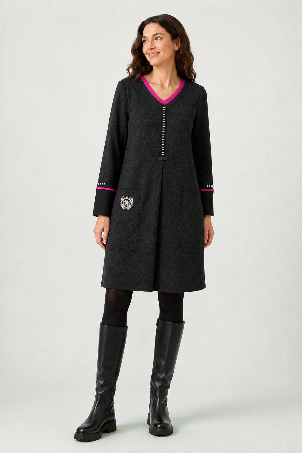 Vestido Punto Coronis Negro
