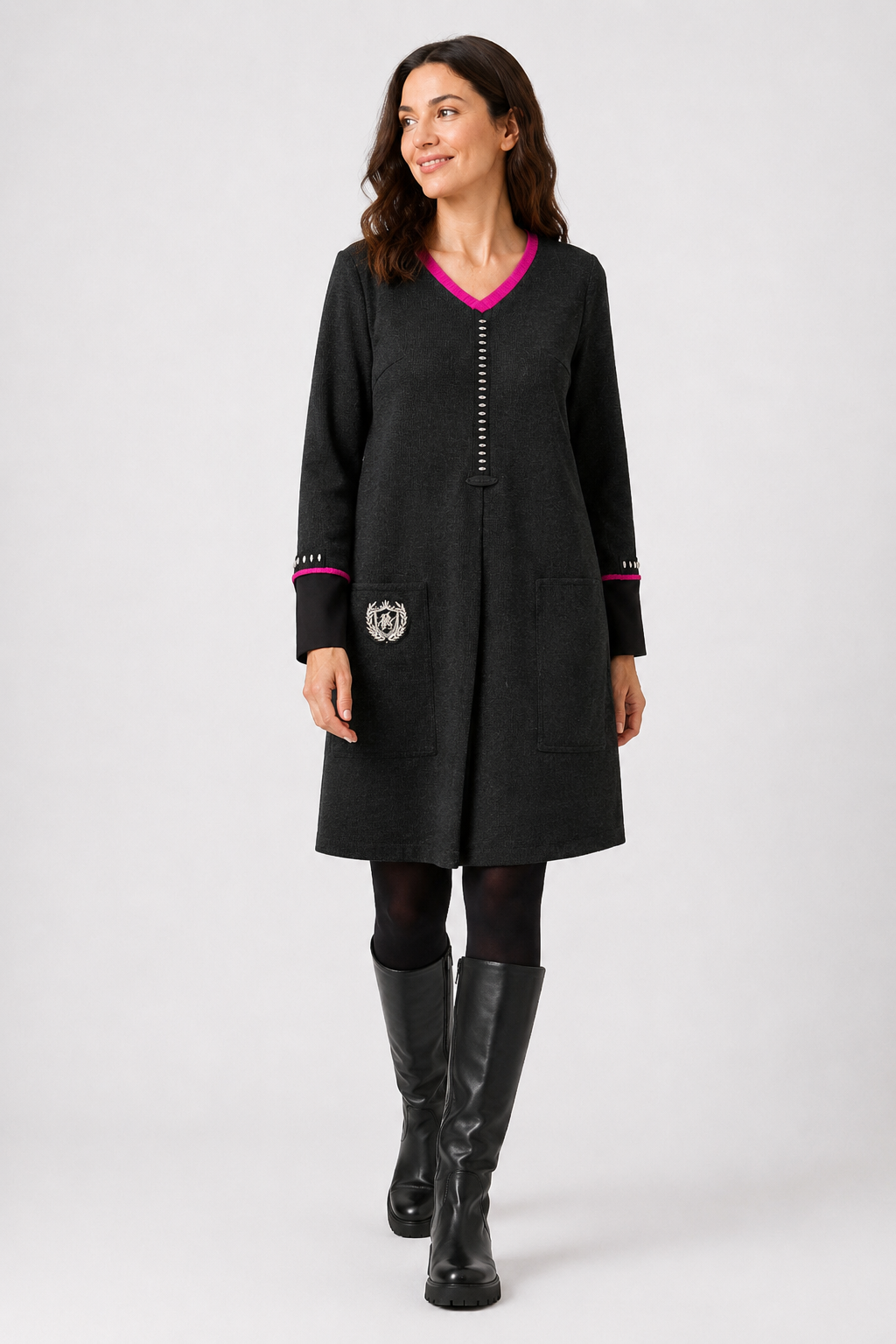 Vestido Punto Coronis Negro