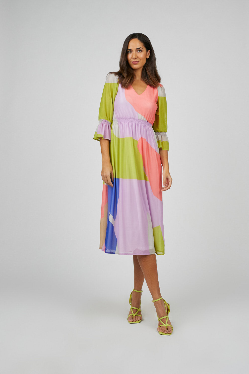 Vestido Largo Lilac Multicolor