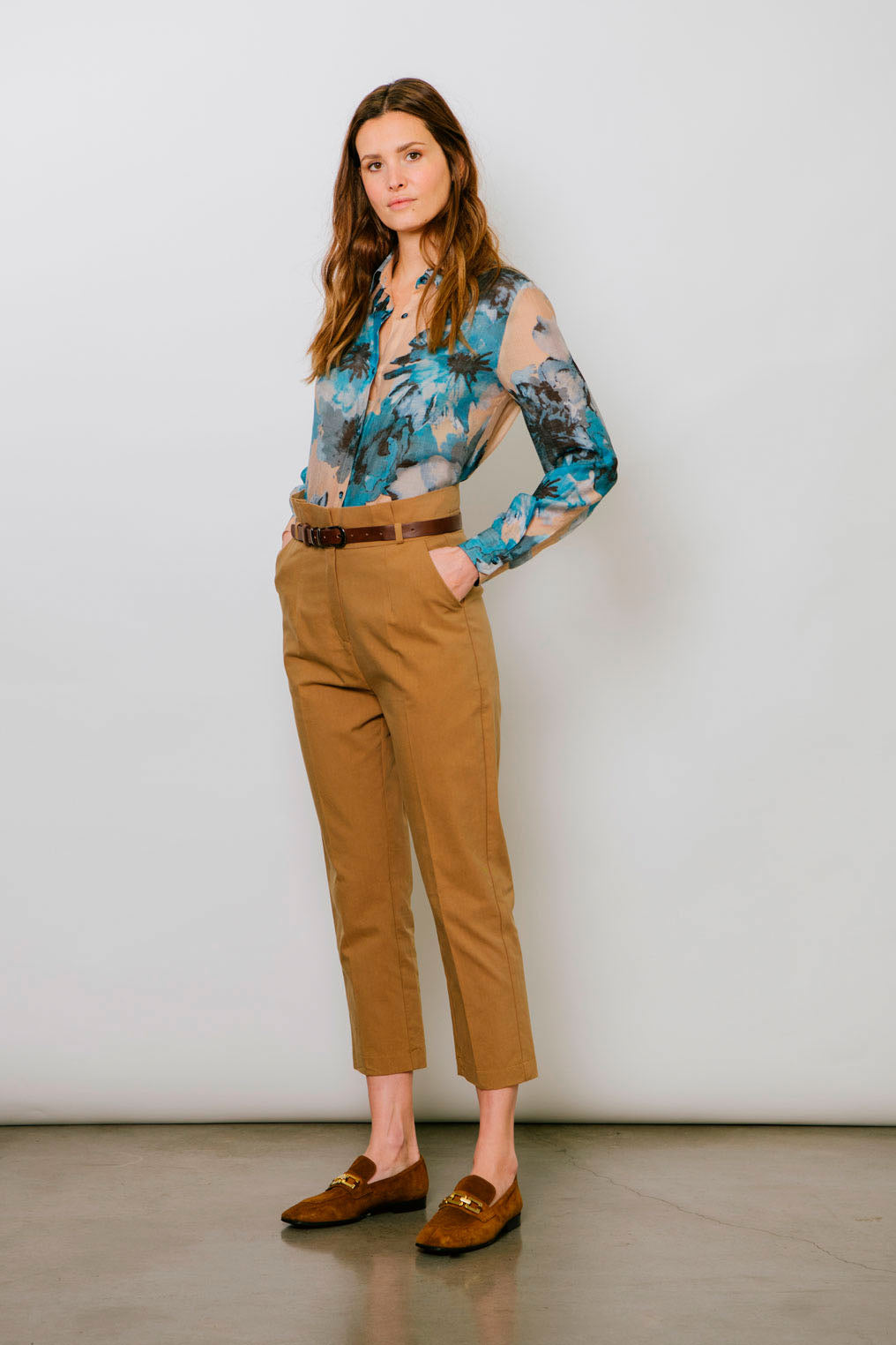PANTALON PLIEGUE Camel