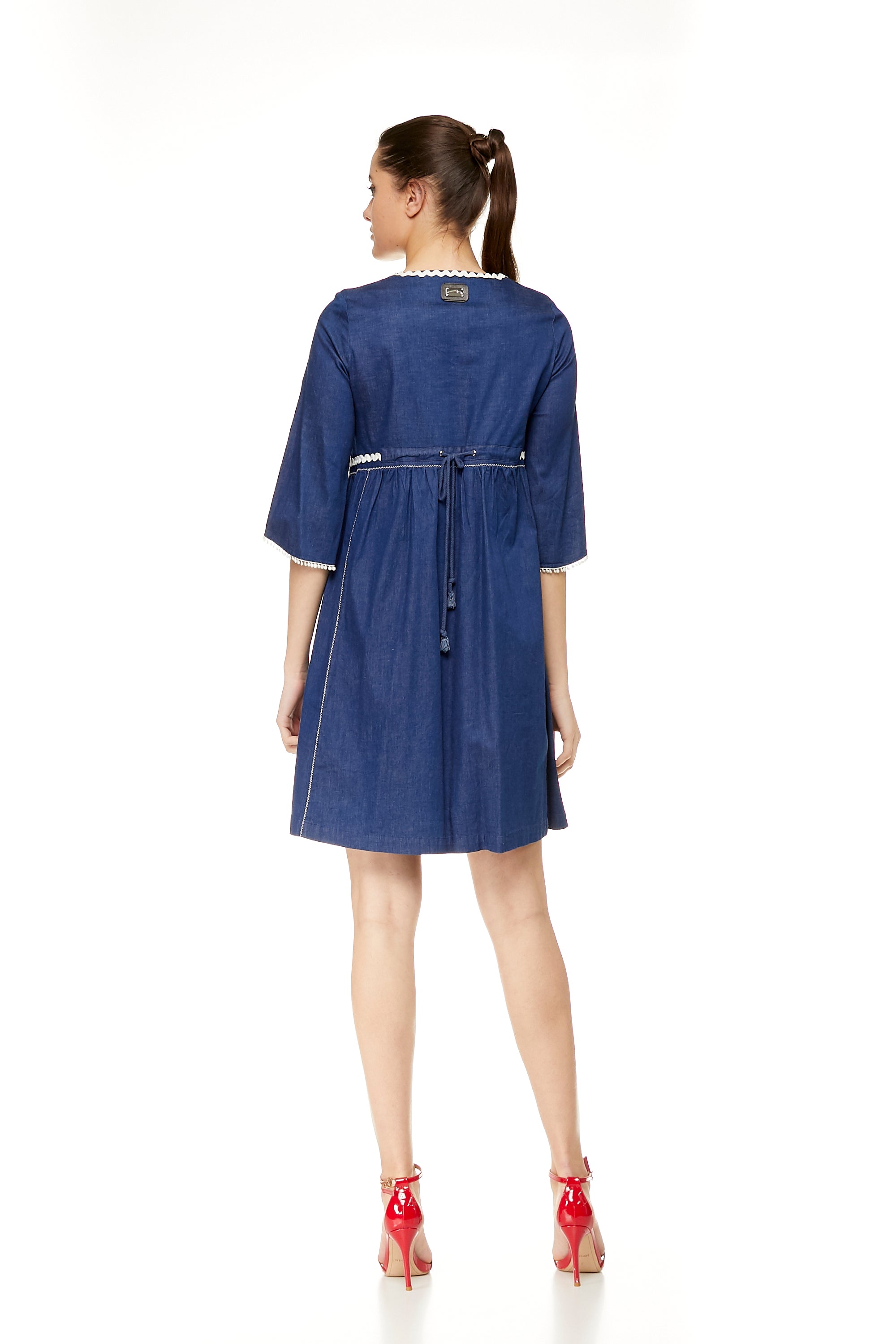 VESTIDO CORTO DENIM Denim