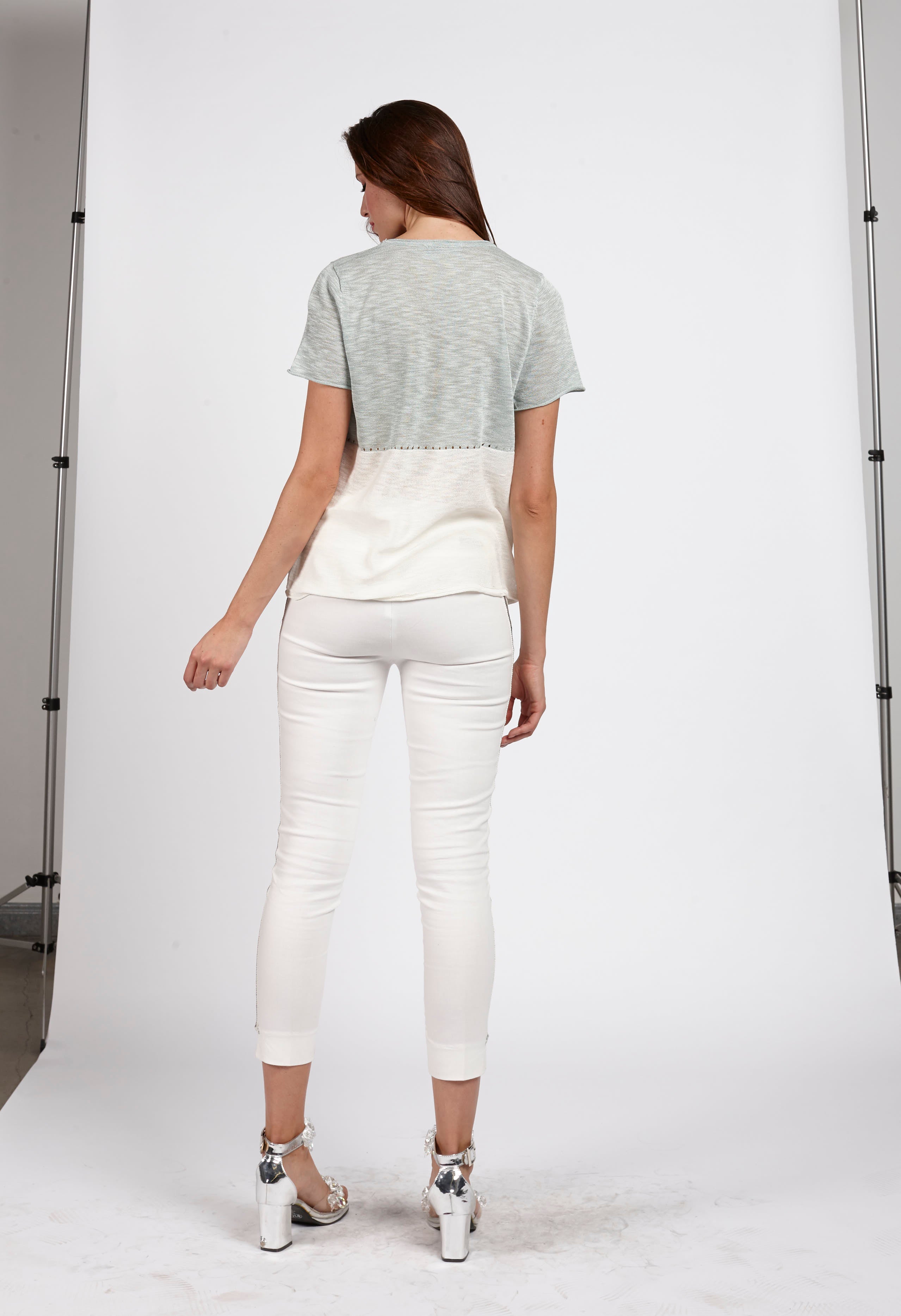 PANTALON CINTA BRILLO Crudo