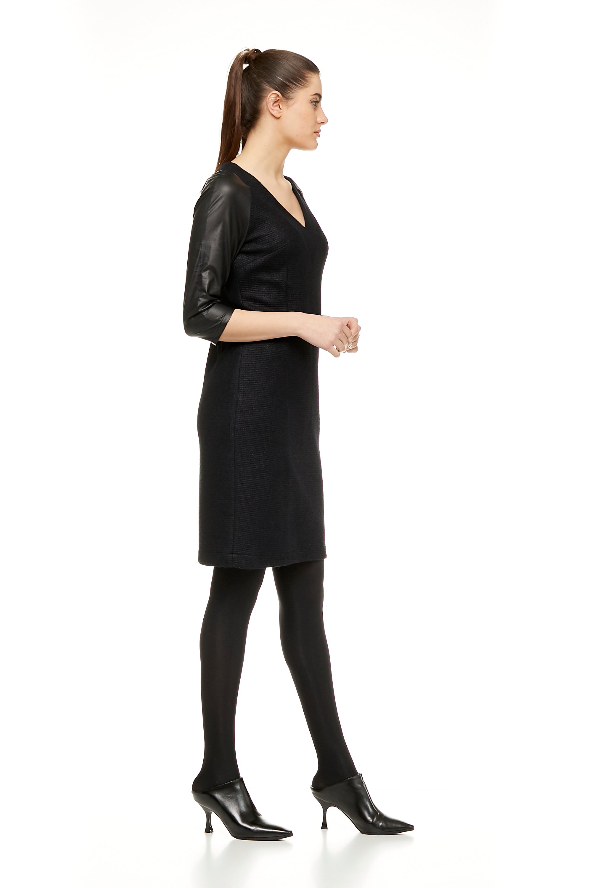 VESTIDO NEGRO BROCHE Negro