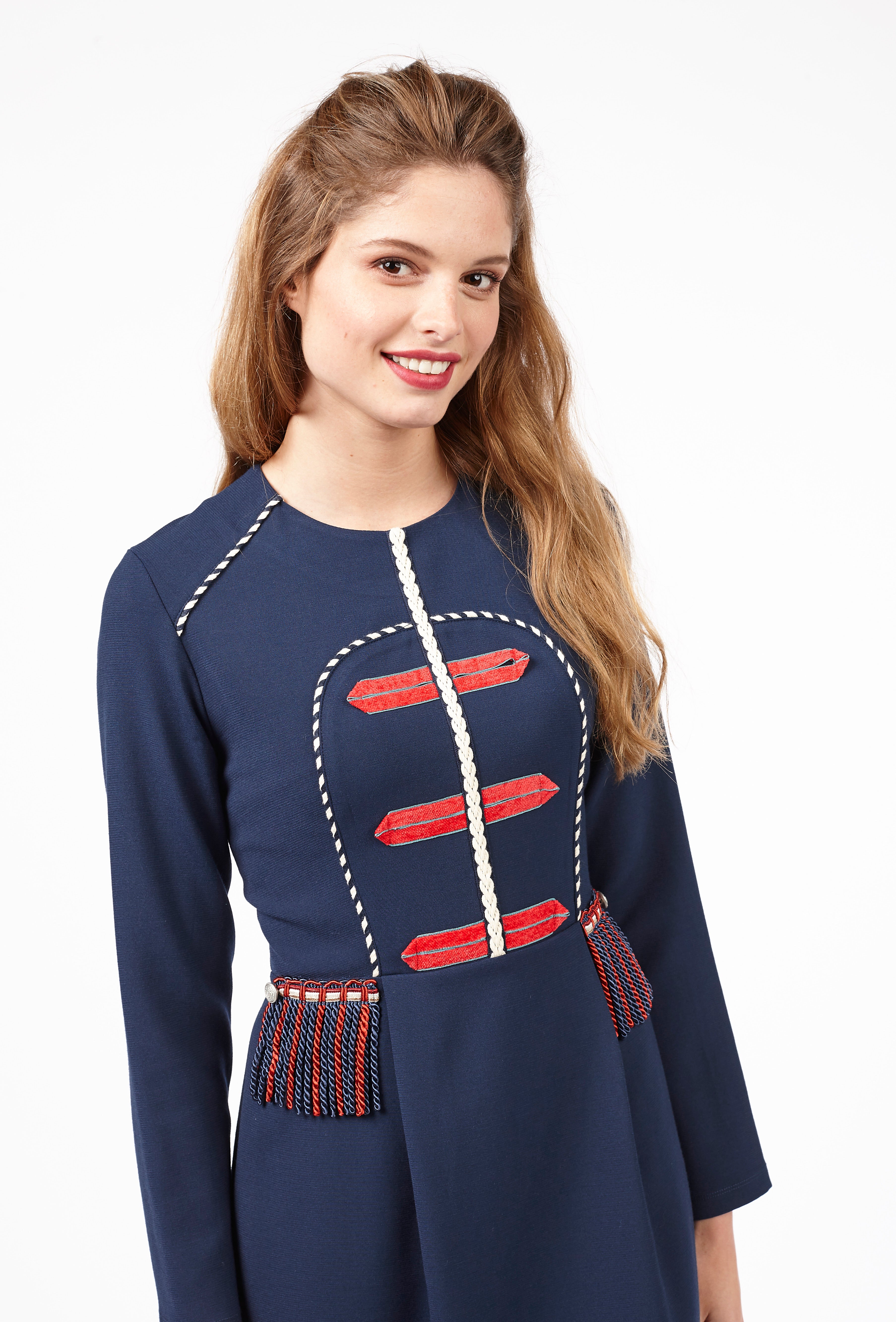 VESTIDO BOBBY PLAIN Marino
