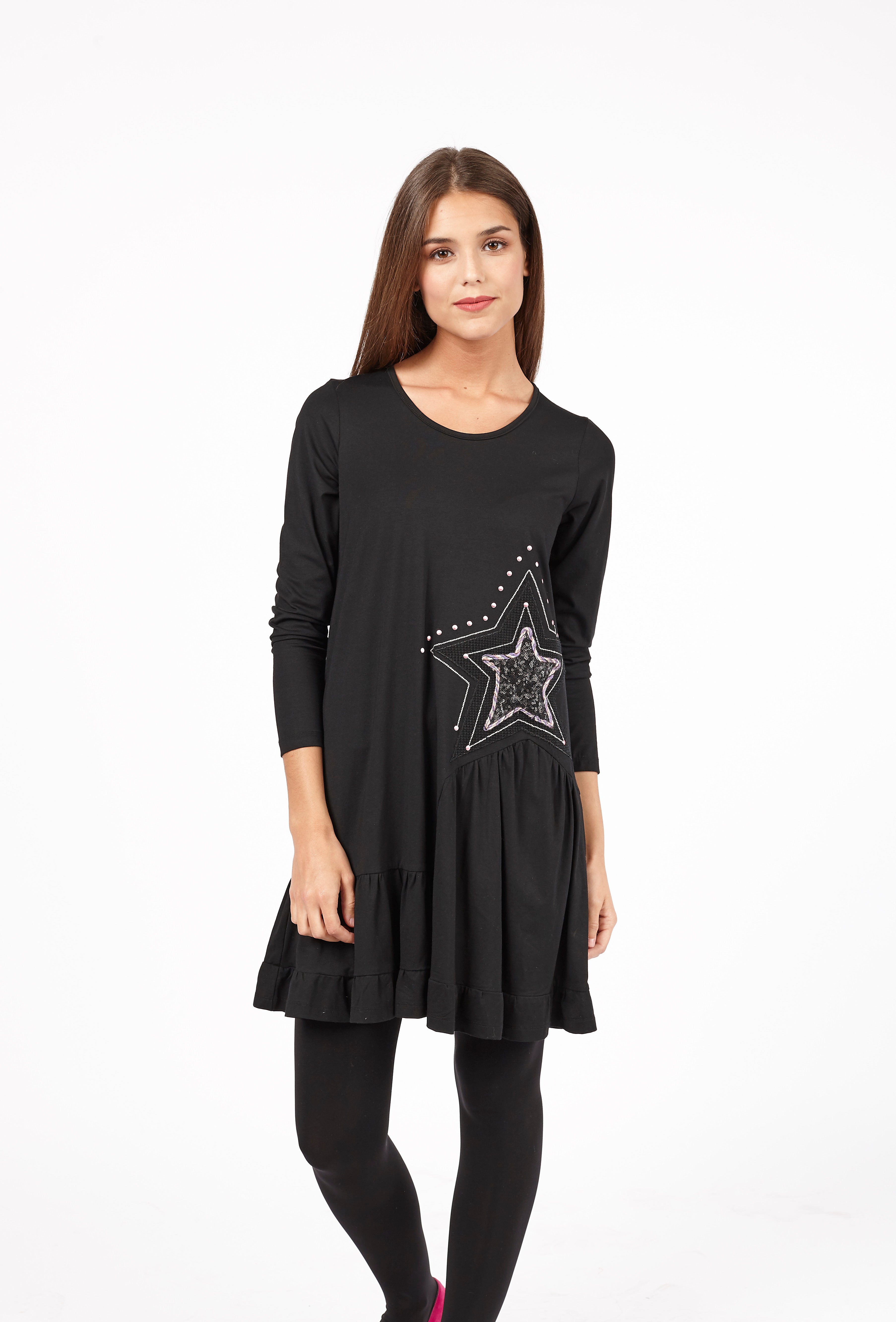 VESTIDO STAR KNIT Negro