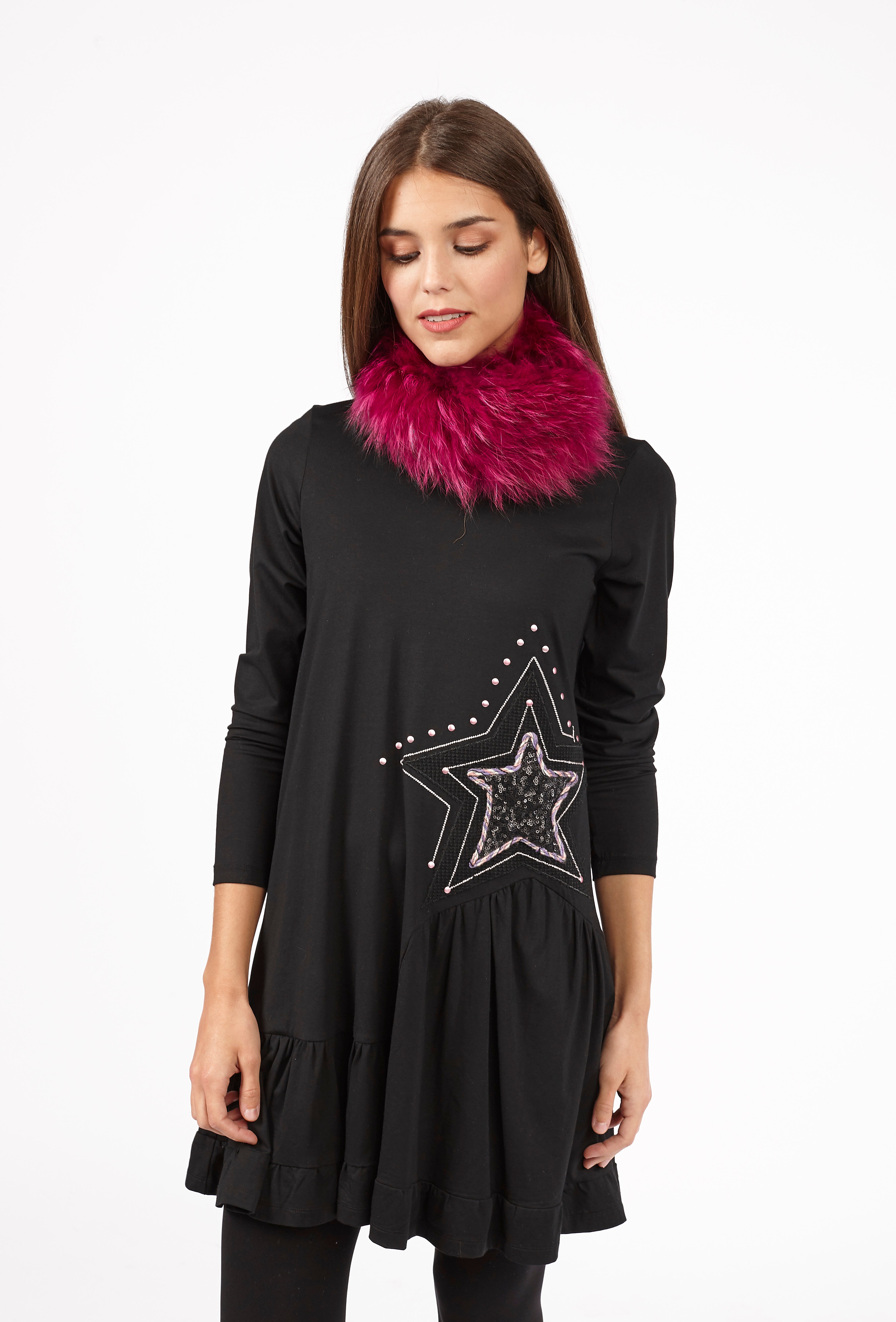 VESTIDO STAR KNIT Negro
