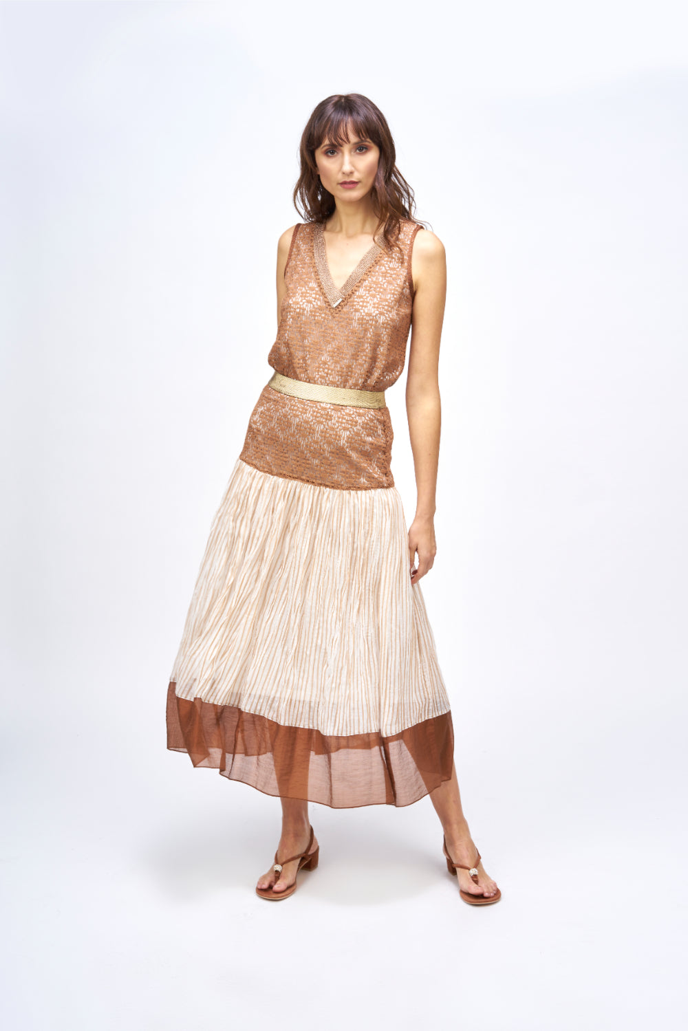 FALDA PLISADOS Camel