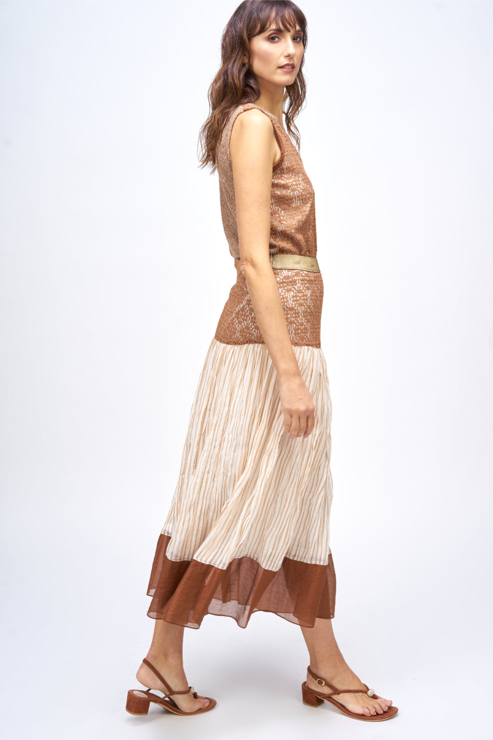 FALDA PLISADOS Camel