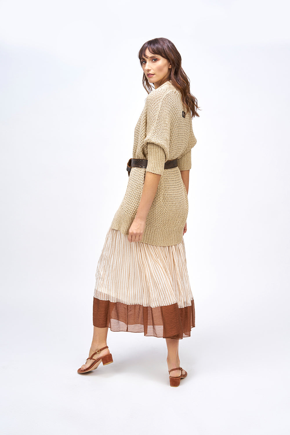 FALDA PLISADOS Camel