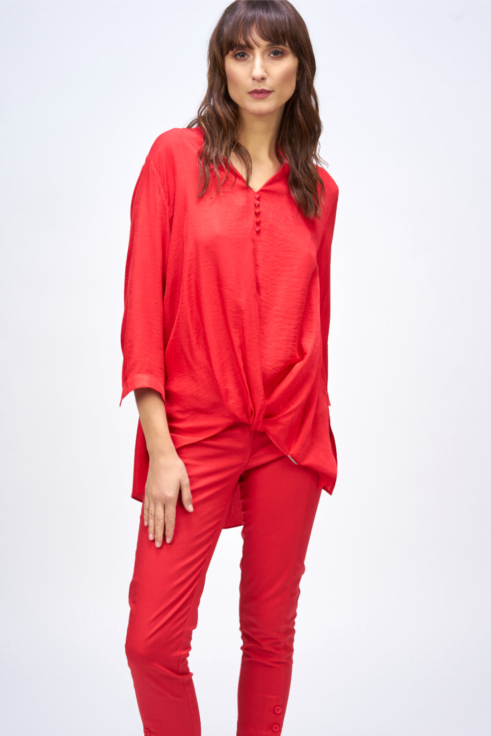 PANTALON PITILL CORTES Rojo