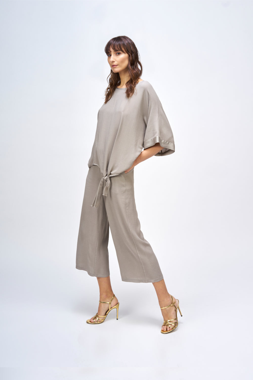 PANTALON CULOTTE Marrón