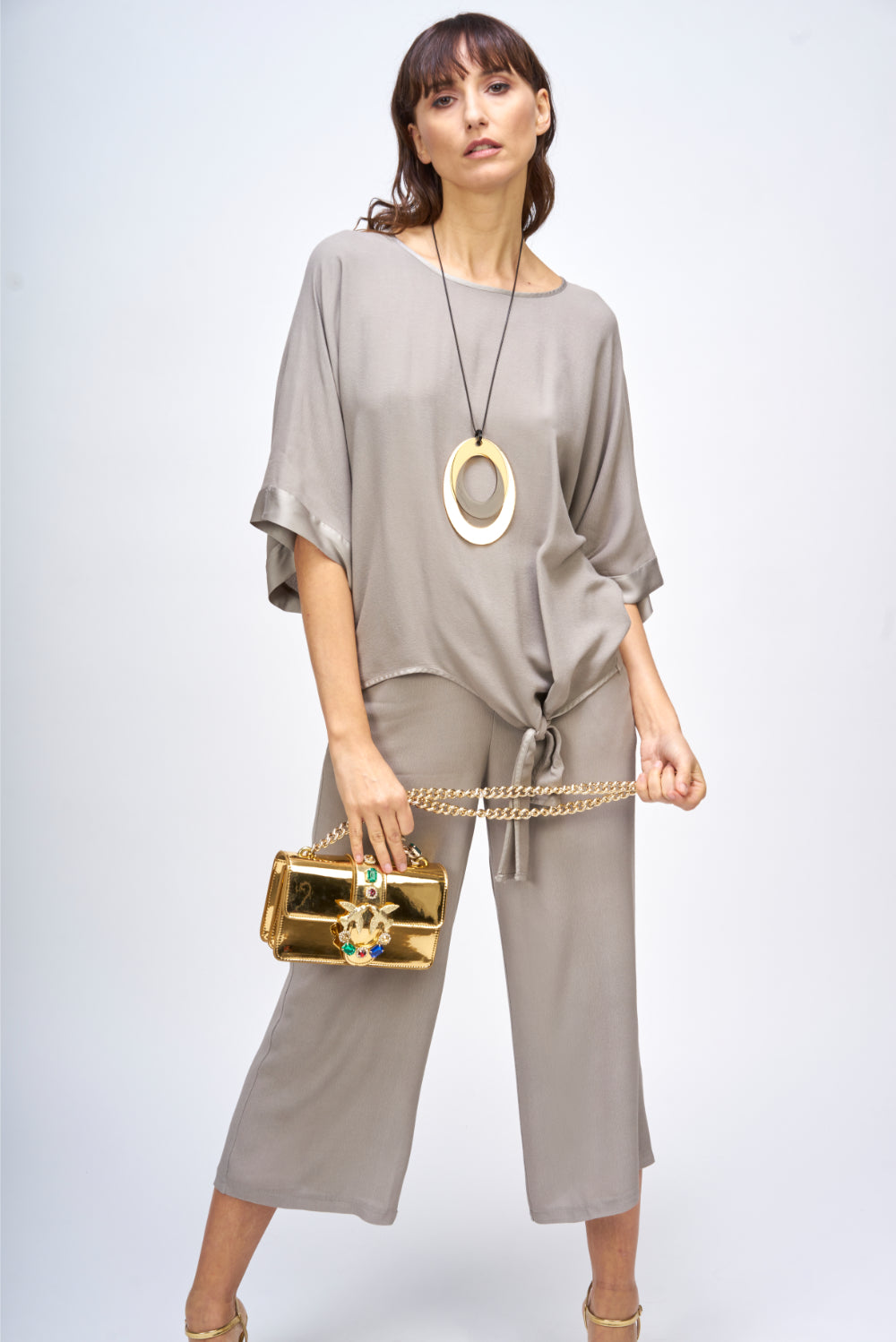 PANTALON CULOTTE Marrón