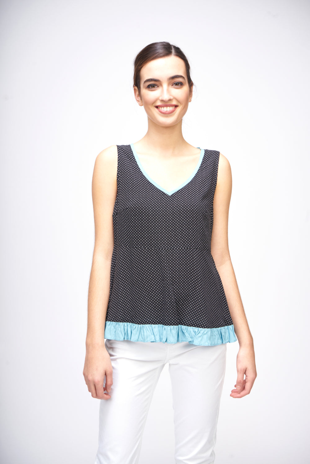 CAMISETA WHITE and PRINT Negro