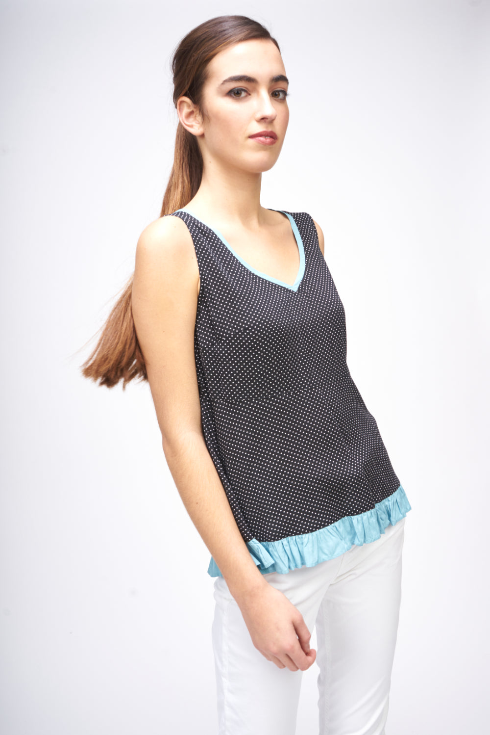 CAMISETA WHITE and PRINT Negro