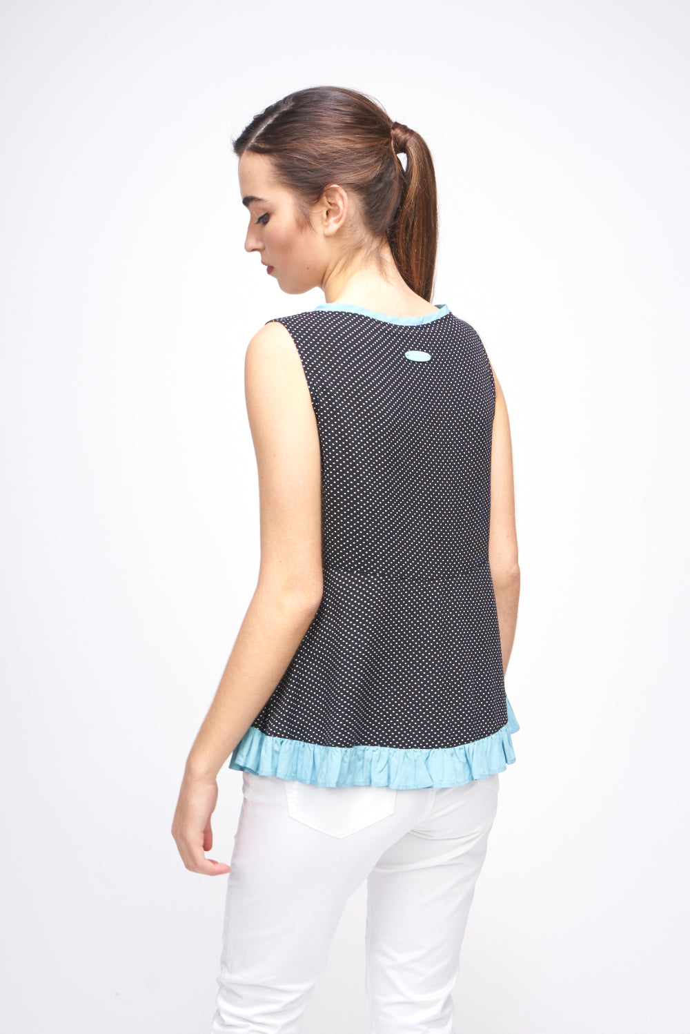 CAMISETA WHITE and PRINT Negro