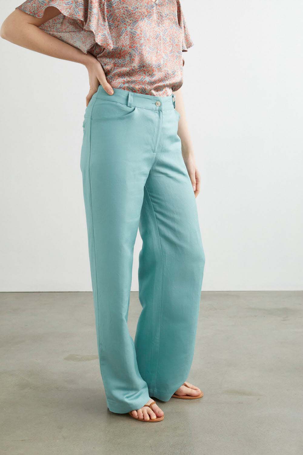 PANTALON ABBADIA DISTIRA Aguamar