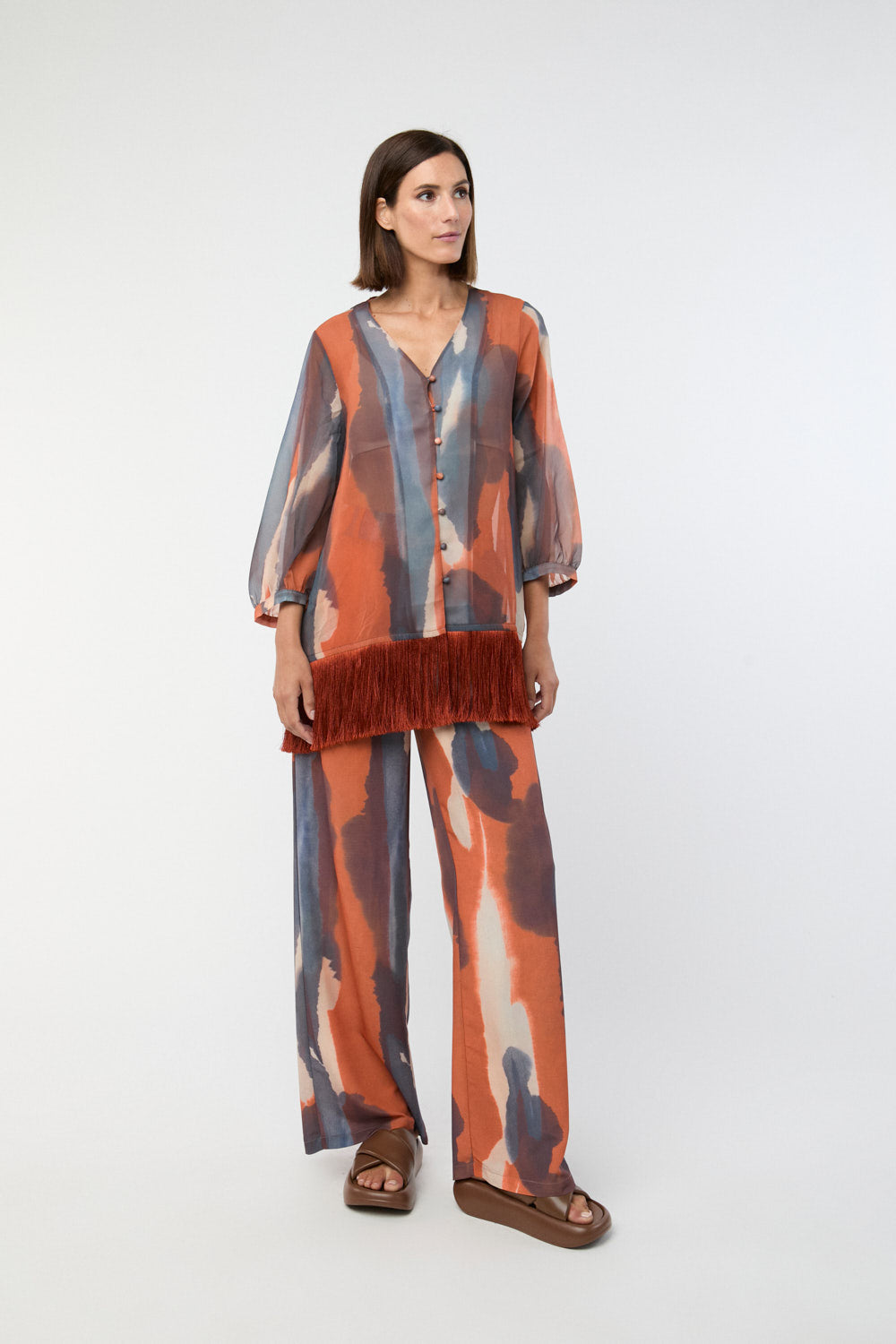 Pantalon Patricia Print Naranja