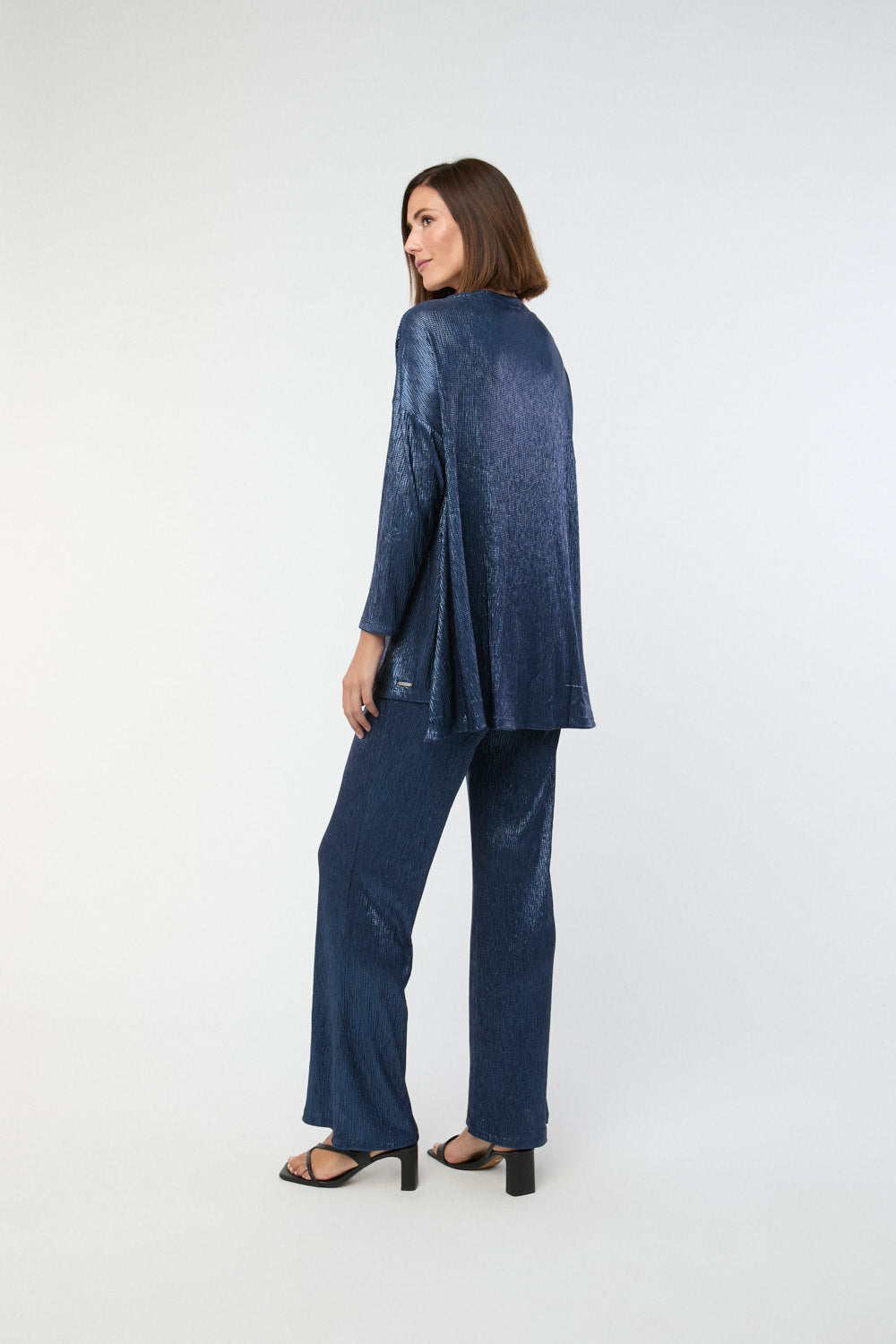 Pantalon Lurex Marino