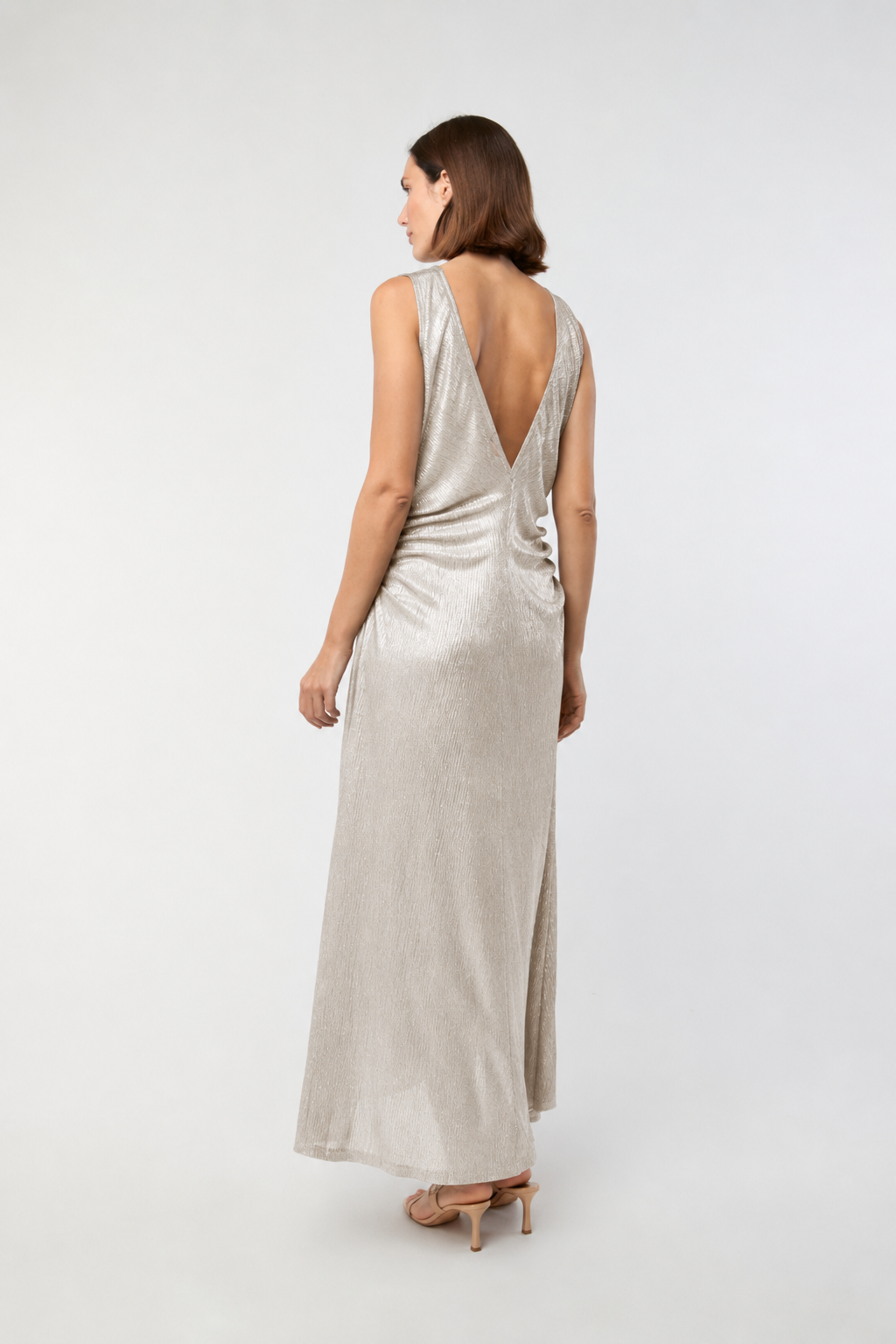 Vestido Lurex Dorado