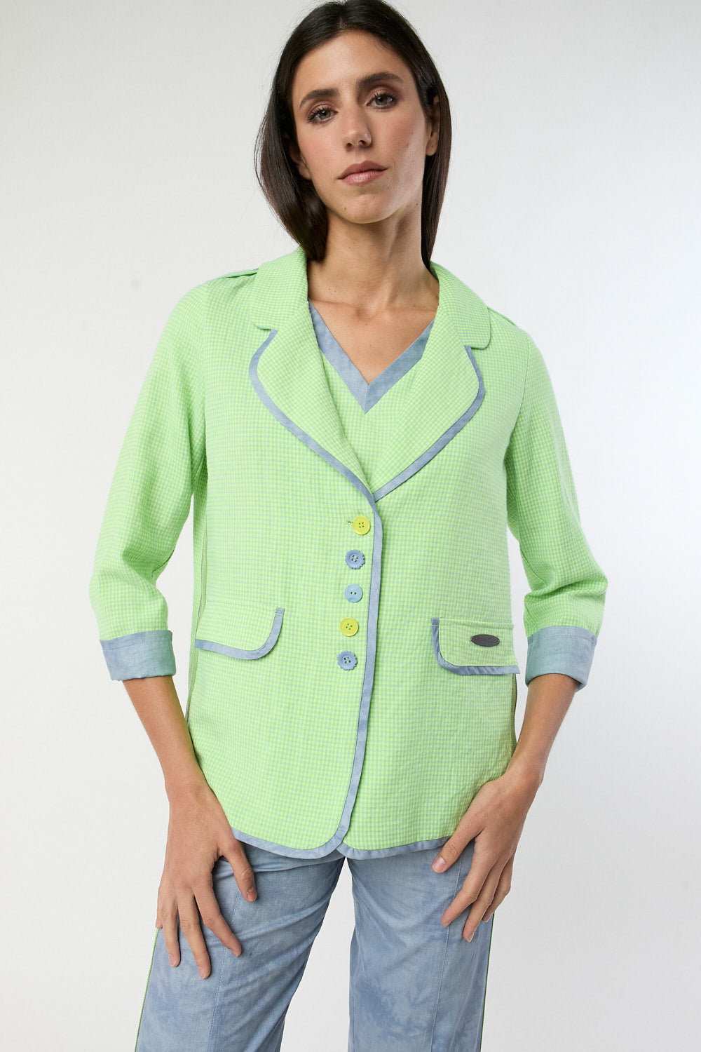 Chaqueta Vichy Mint Verde