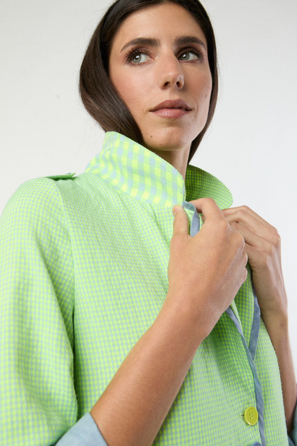 Chaqueta Vichy Mint Verde