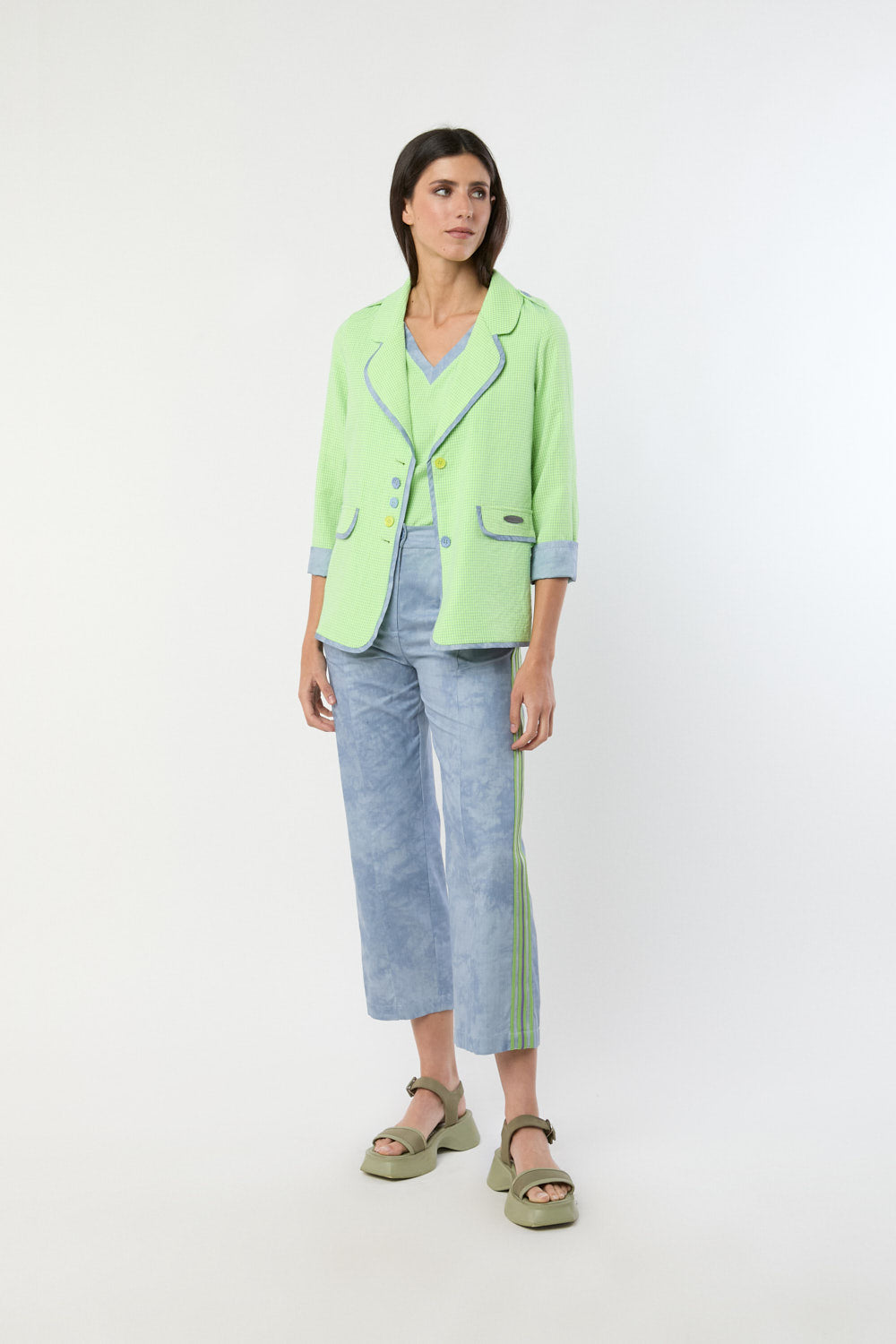 Chaqueta Vichy Mint Verde