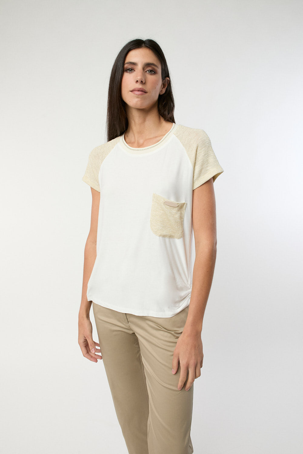 Camiseta Lurex Coconut Crudo