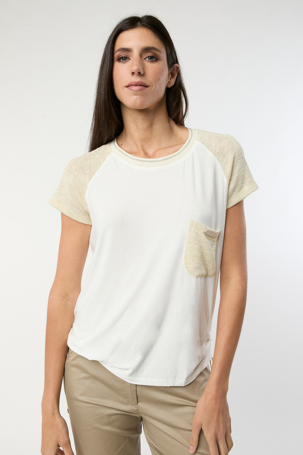 Camiseta Lurex Coconut Crudo