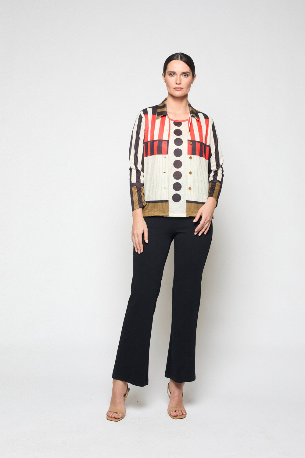 Chaqueta Mosaico Print Beige