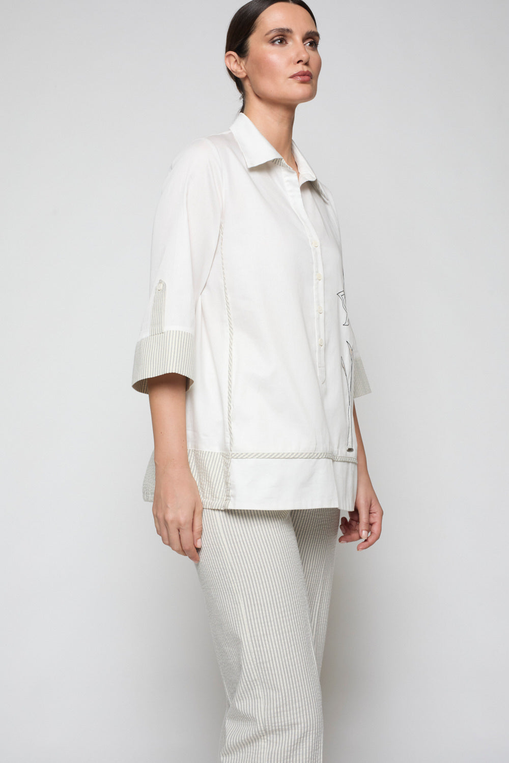 Pantalón Jazmín Rayas Crudo
