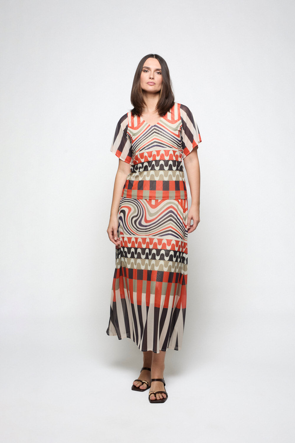 Camiseta Mosaico Print Camel