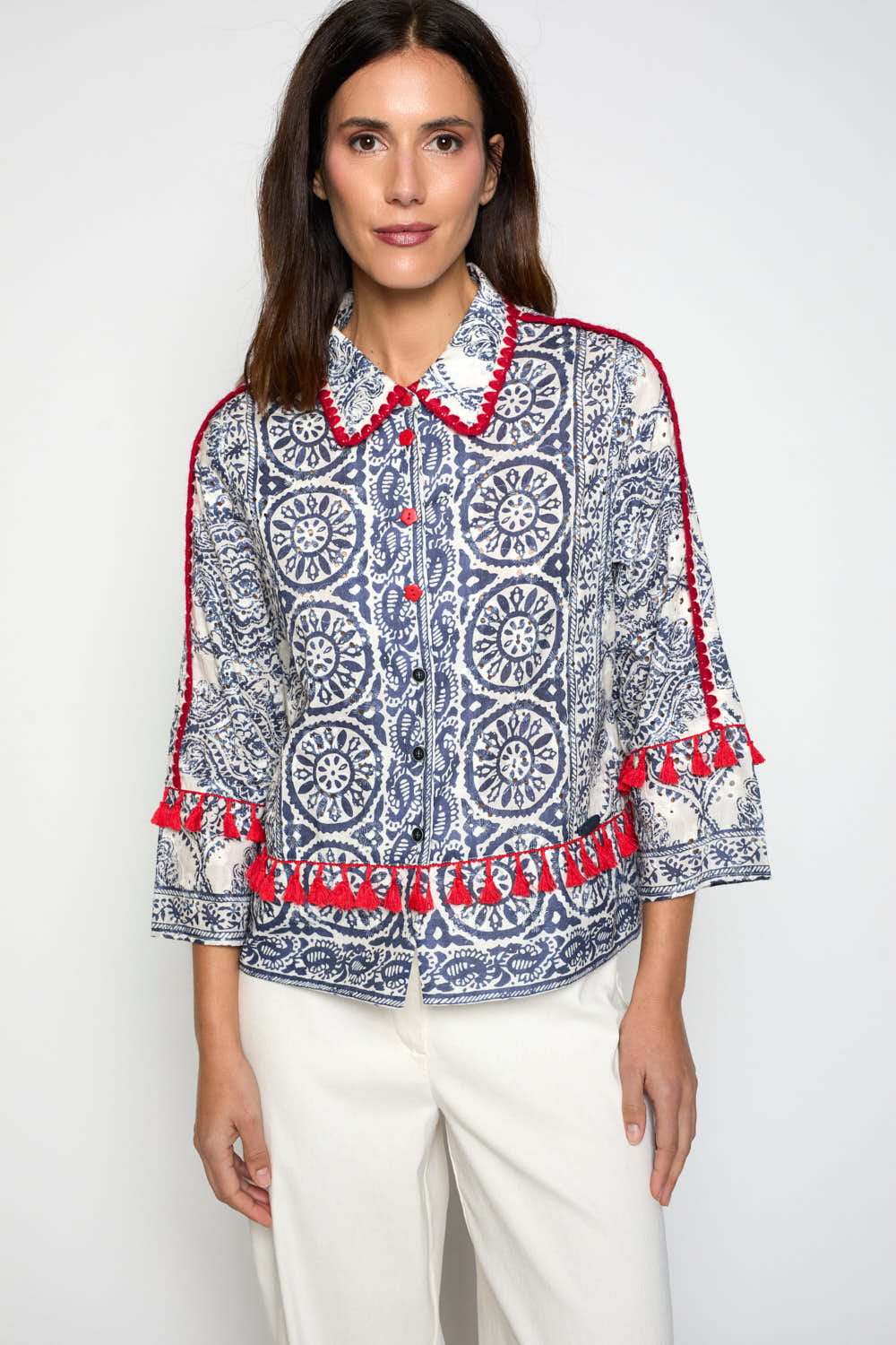 Chaqueta Aurora borlones Marino