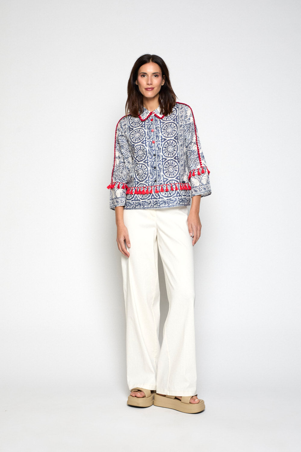 Chaqueta Aurora borlones Marino