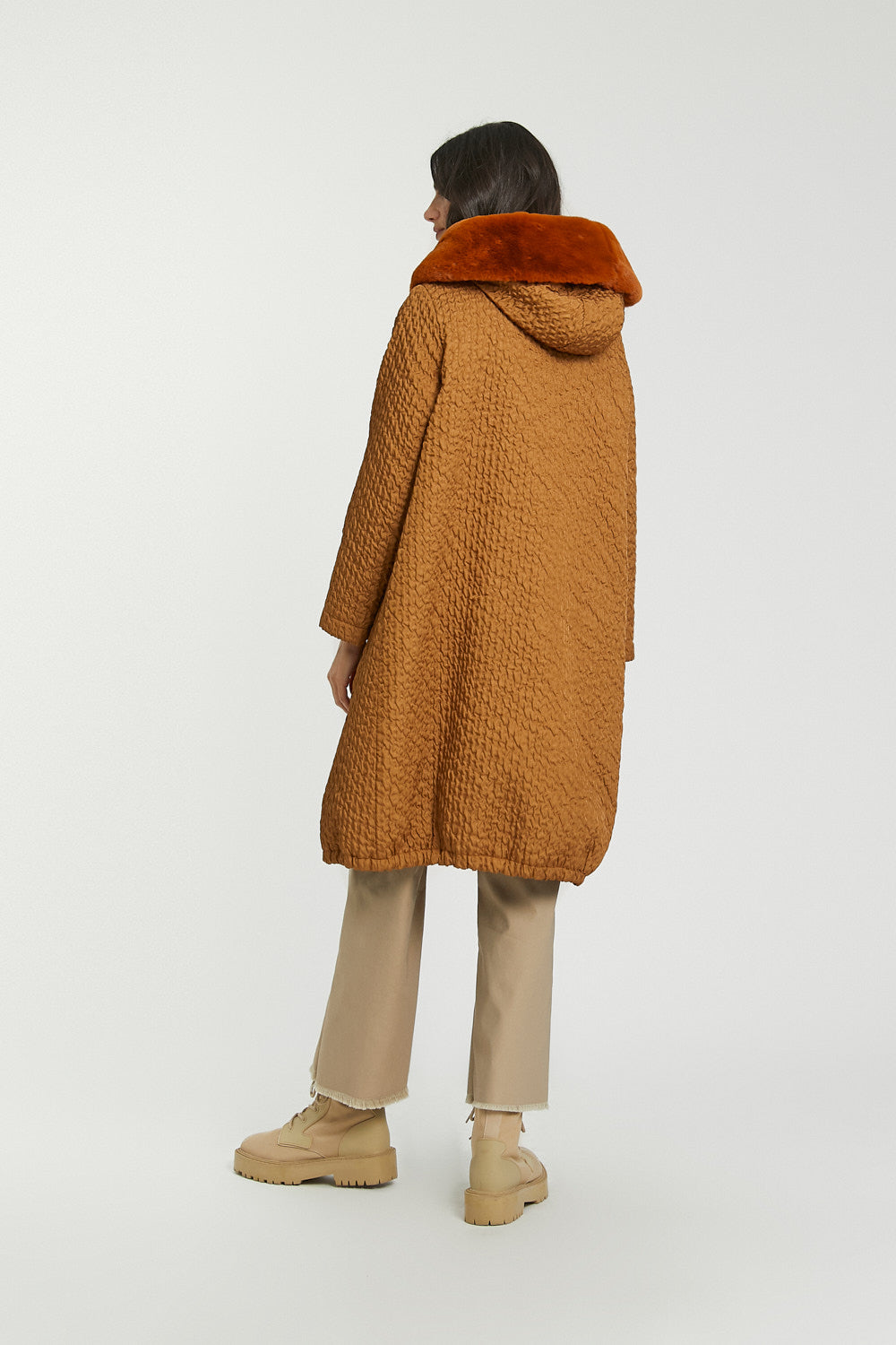 Parka midi Ginger Camel