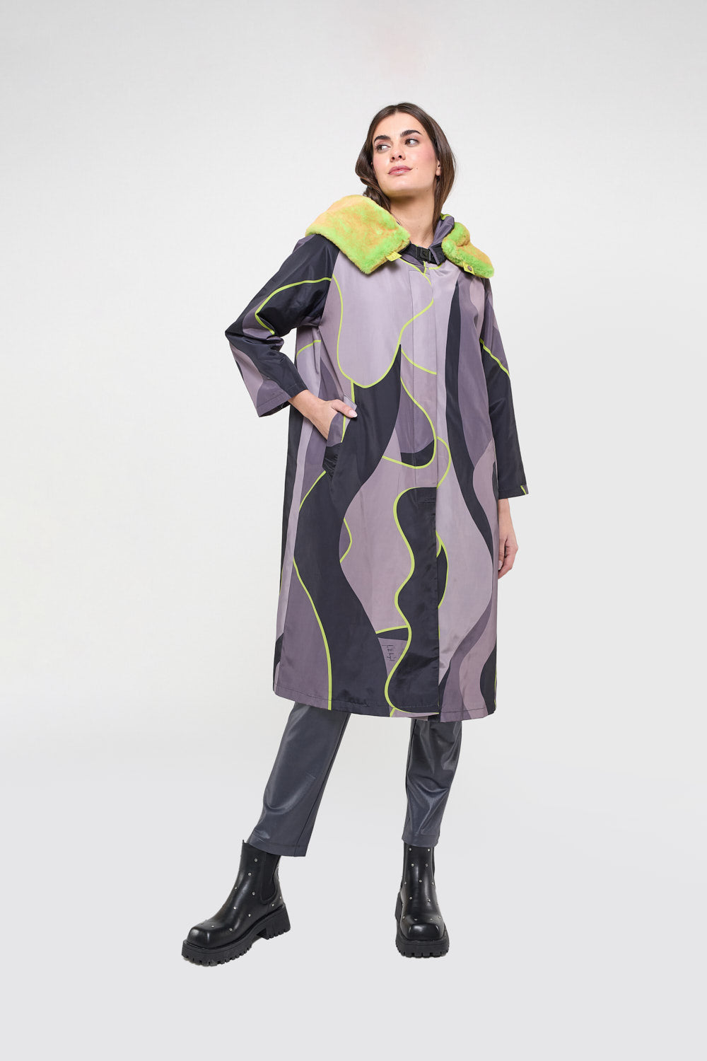Gabardina Capucha Rosalía Gris