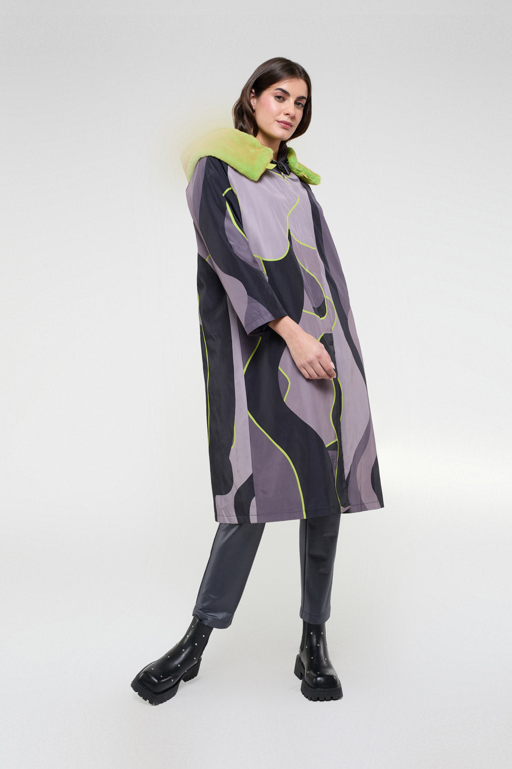 Gabardina Capucha Rosalía Gris