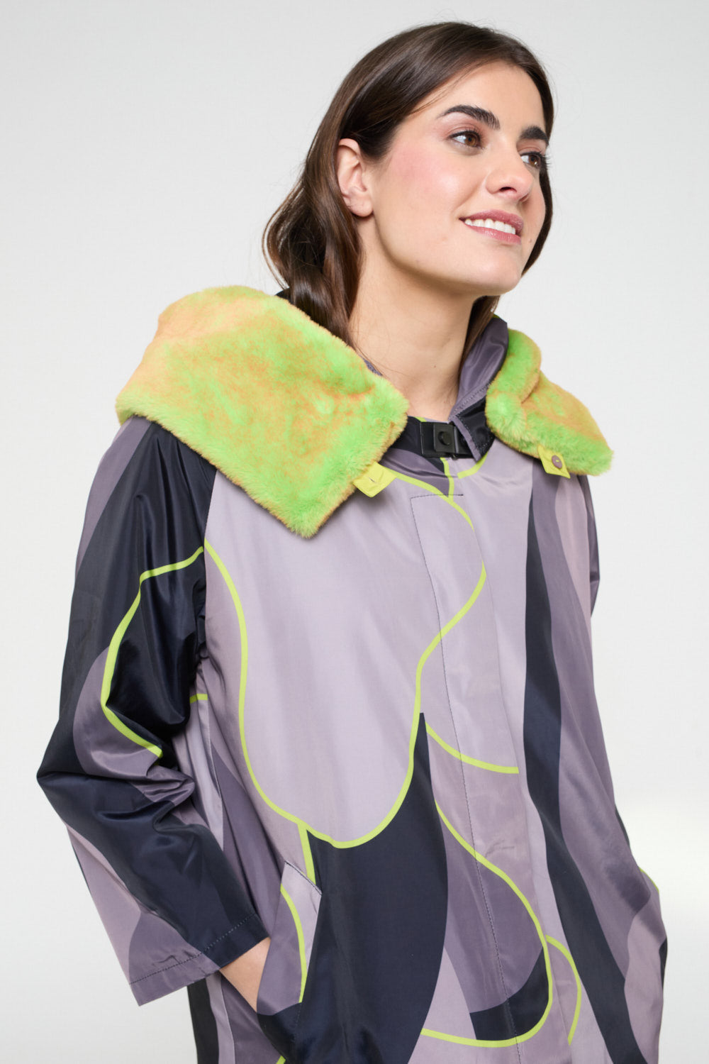 Gabardina Capucha Rosalía Gris