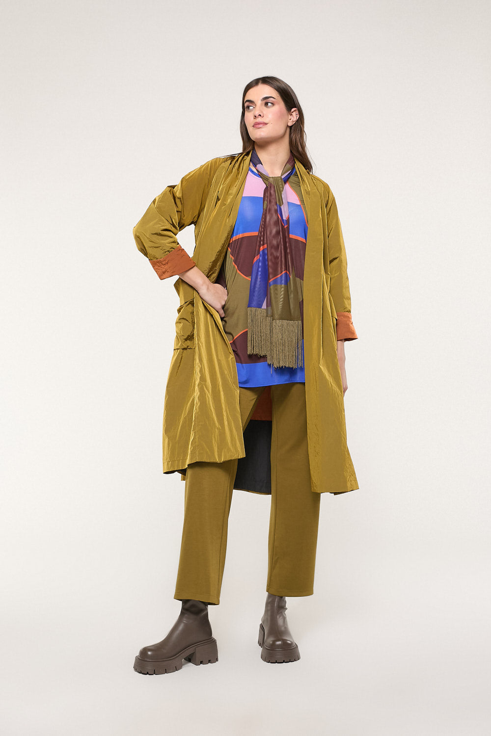 Gabardina Reversible Carmela Kaki