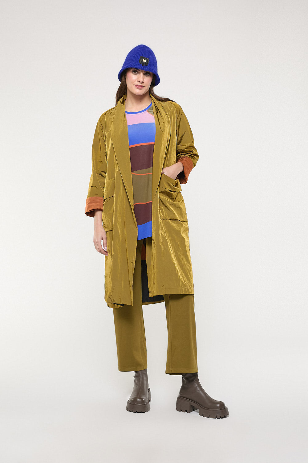 Gabardina Reversible Carmela Kaki