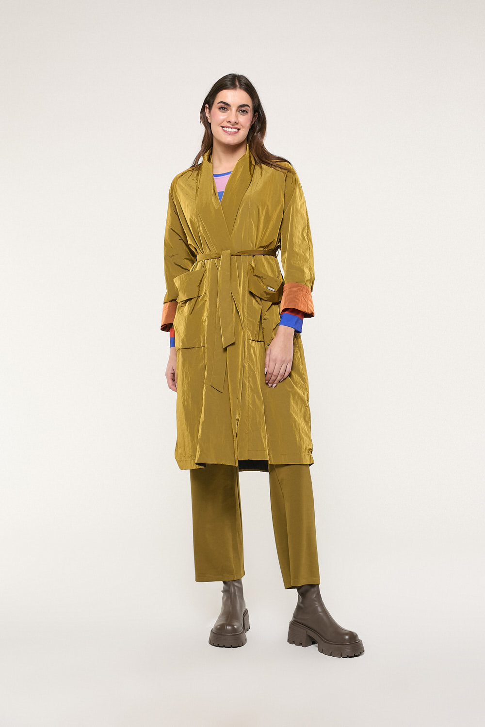 Gabardina Reversible Carmela Kaki