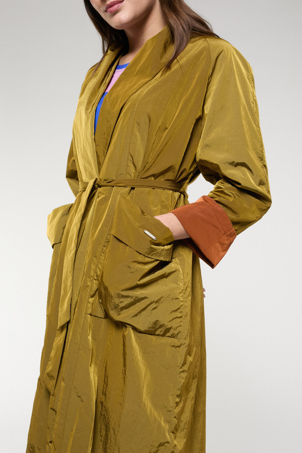 Gabardina Reversible Carmela Kaki