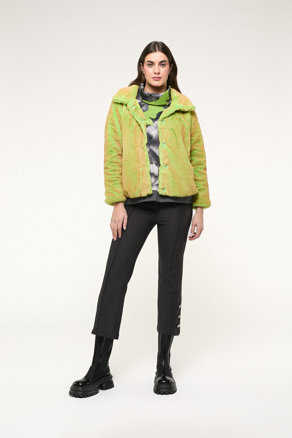 Chaquetón Pelo Rosalía Pistacho