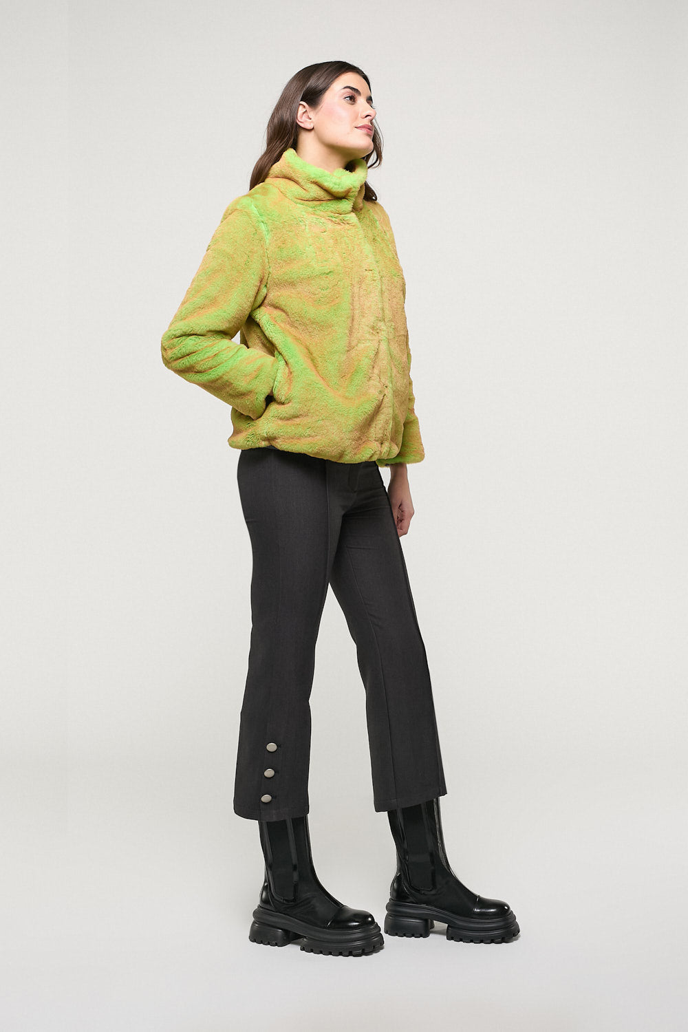 Chaquetón Pelo Rosalía Pistacho