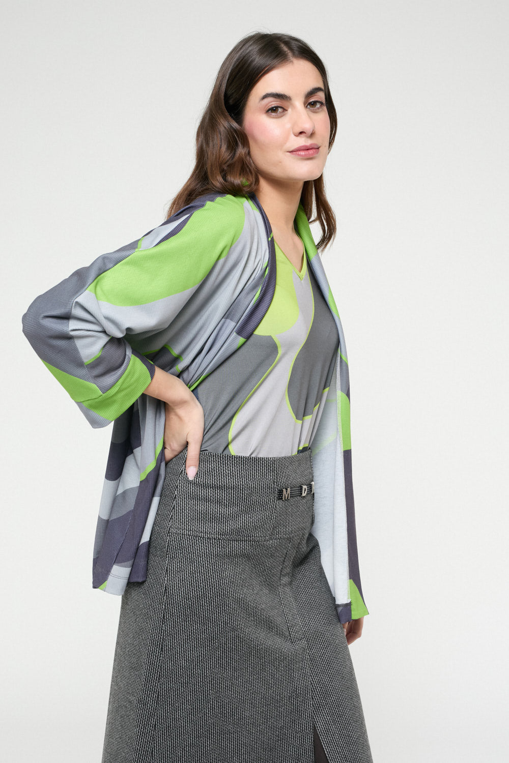 Chaqueta Print Rosalía Gris